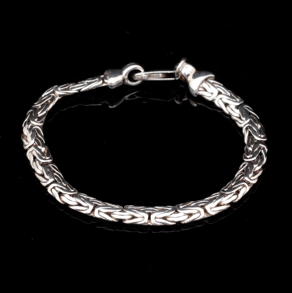 Sterling Silver Byzantine Link Bracelet