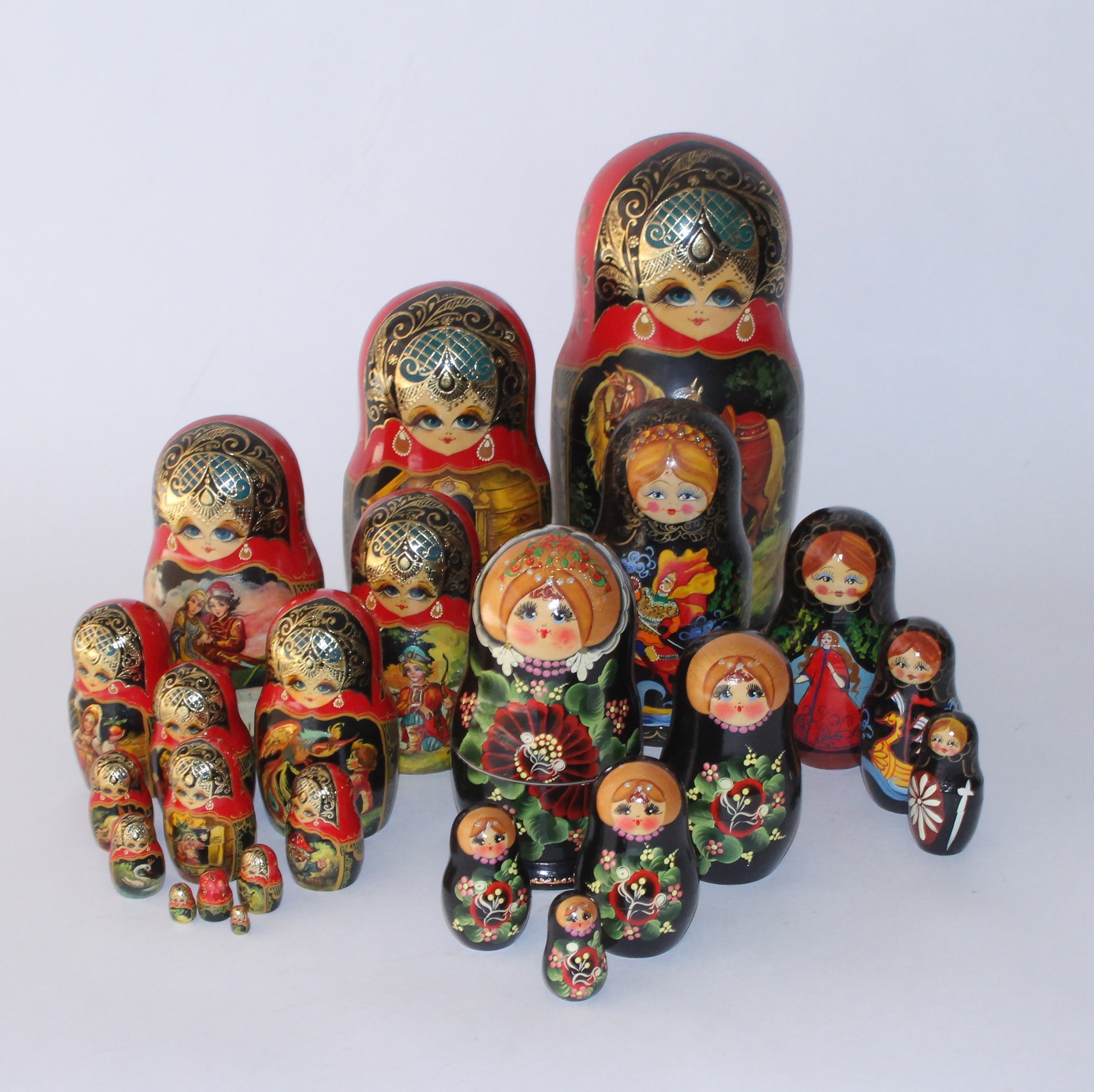 Set of Hand Painted Matryoshka Dolls