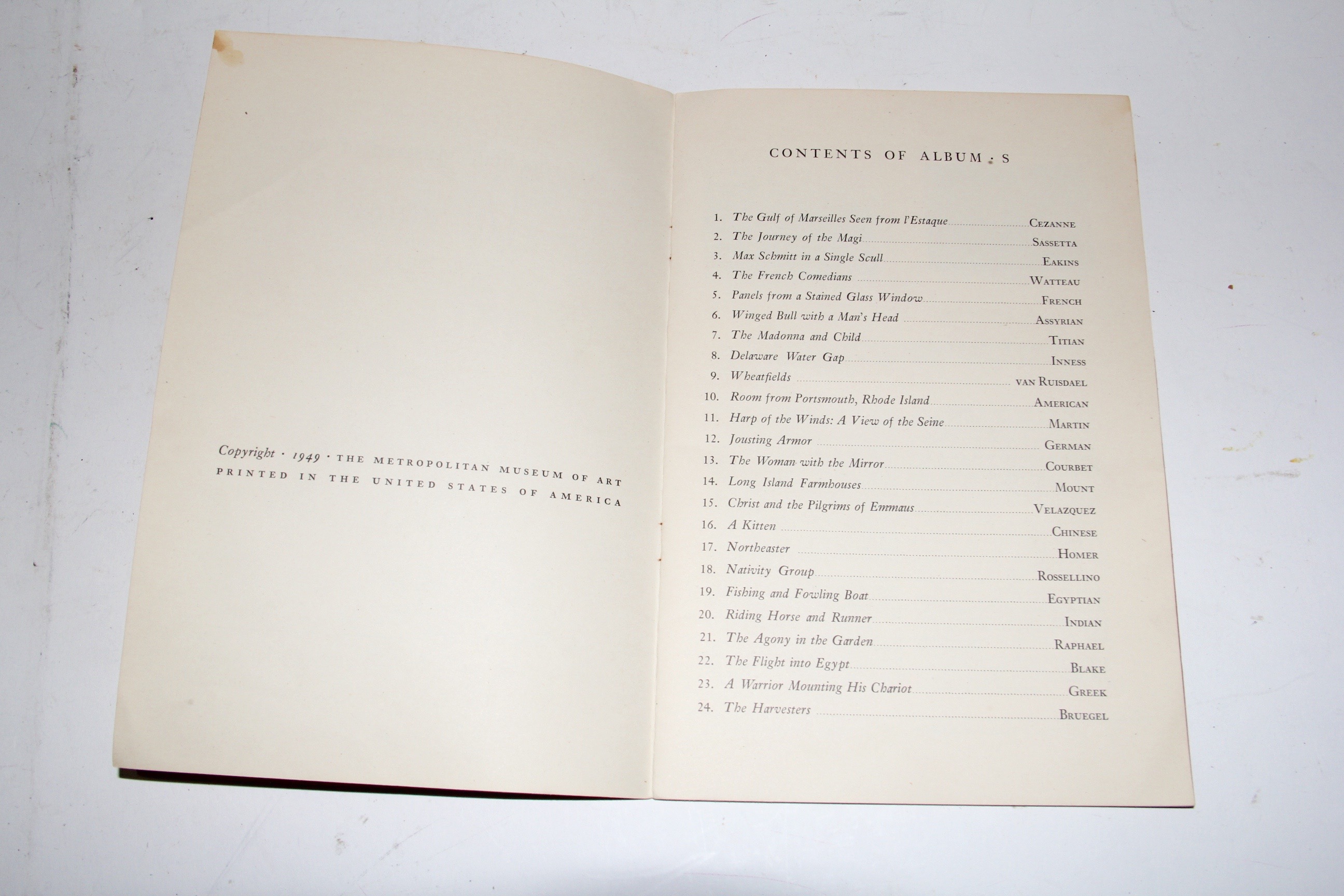 1949 Metropolitan Museum of Art Miniatures