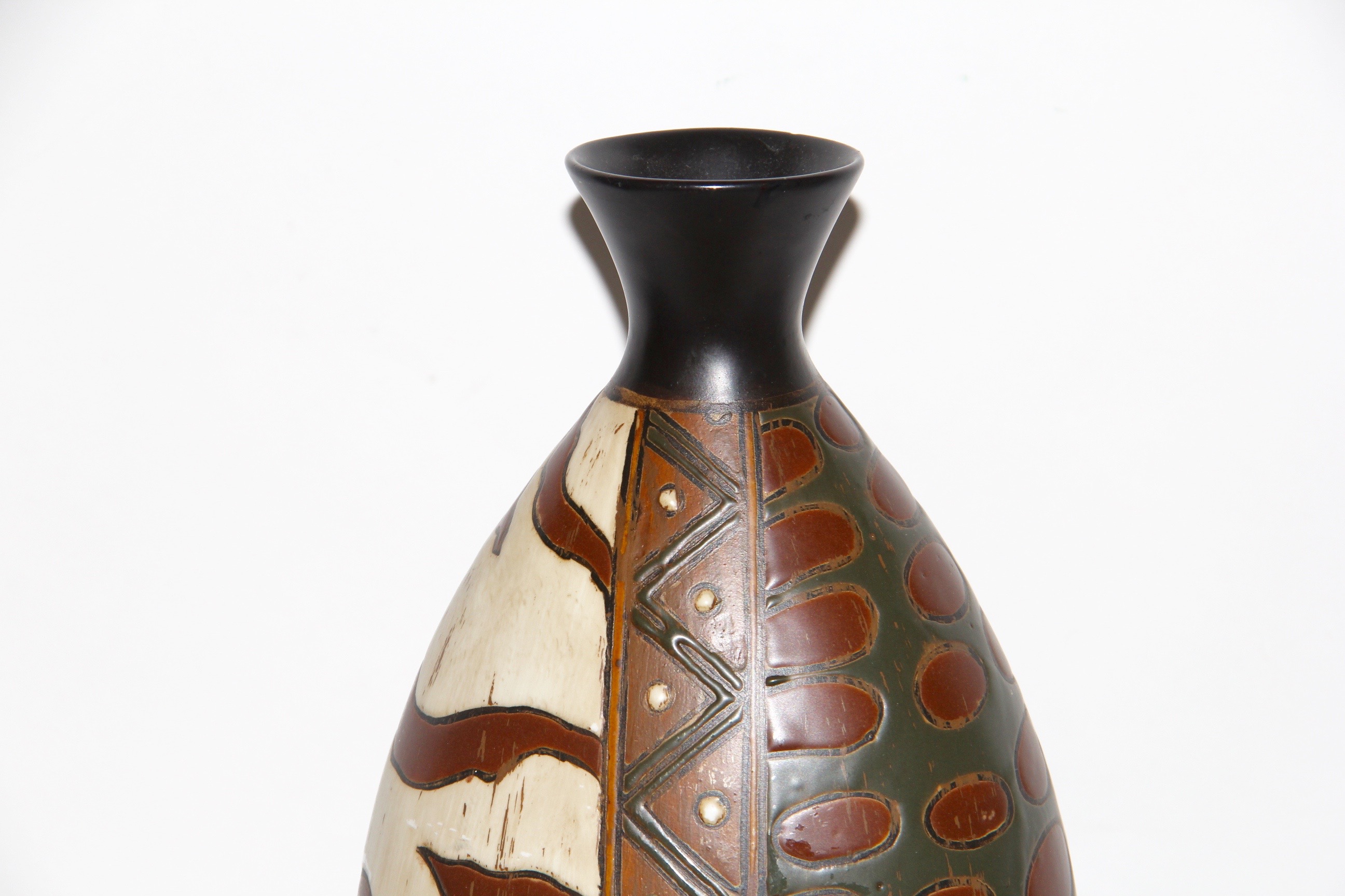 Earth Toned Geometric Ceramic Vases