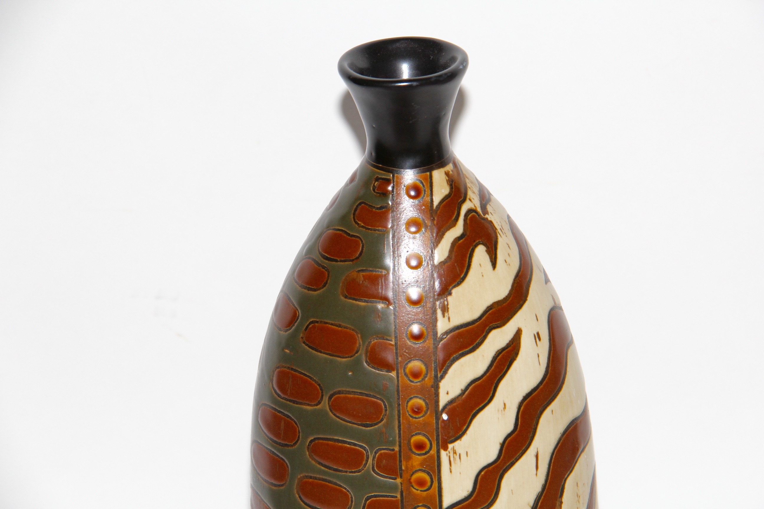 Earth Toned Geometric Ceramic Vases