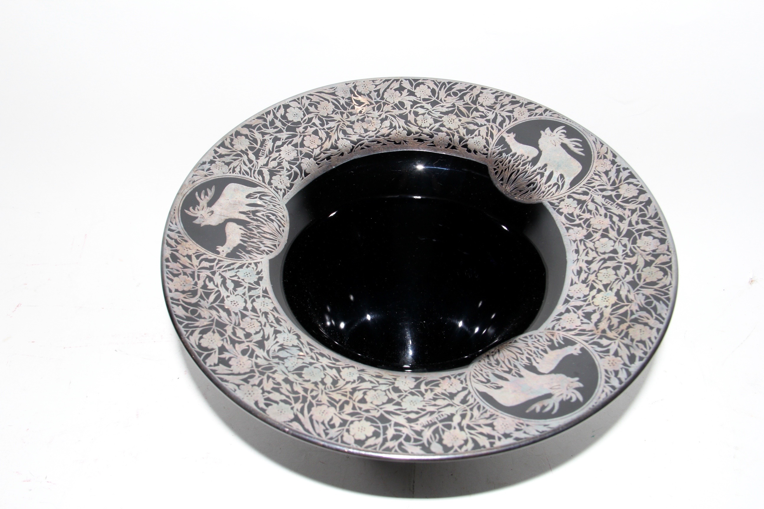 Circa 1910 Art Deco Rockwell Sterling Overlay Pieces