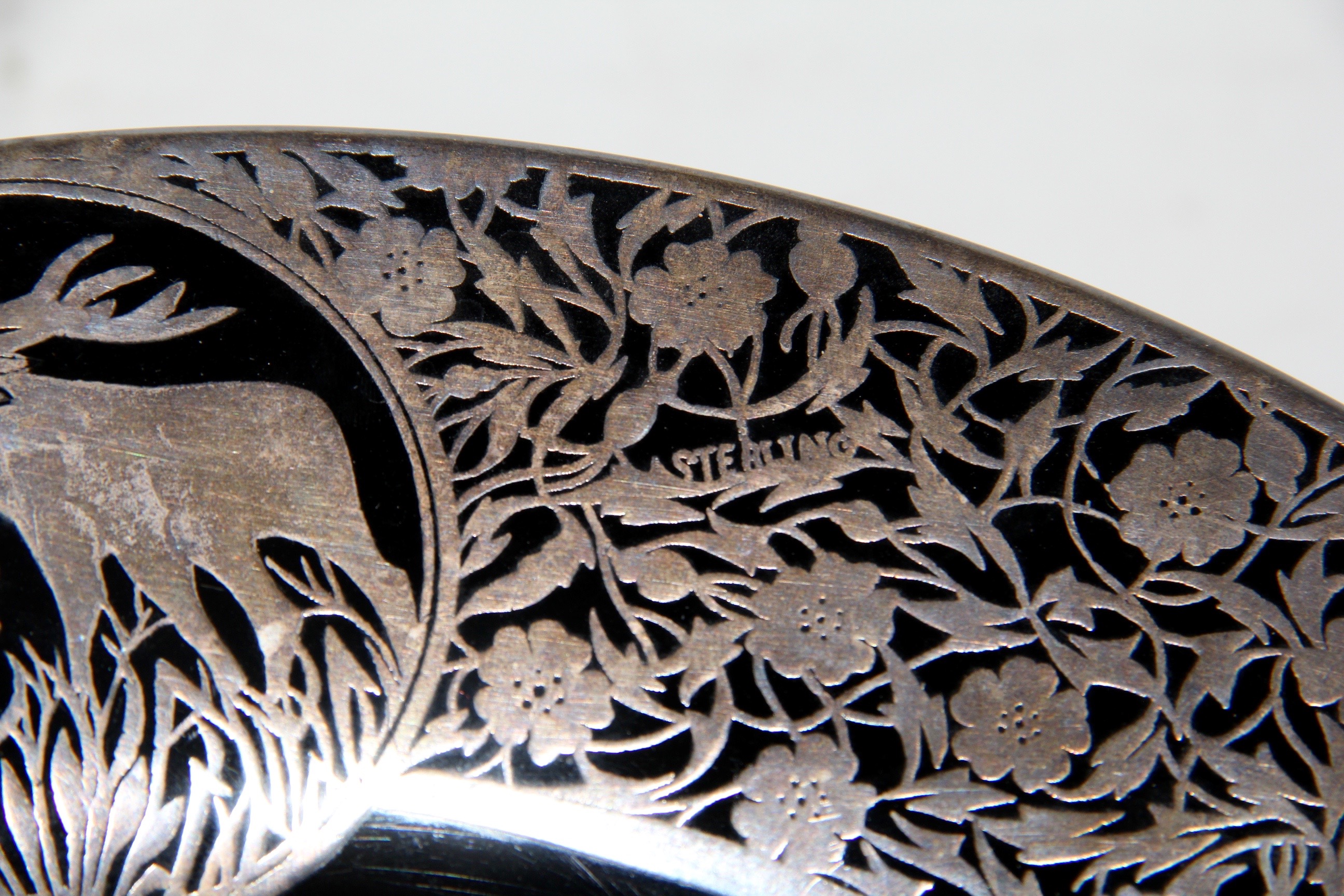 Circa 1910 Art Deco Rockwell Sterling Overlay Pieces