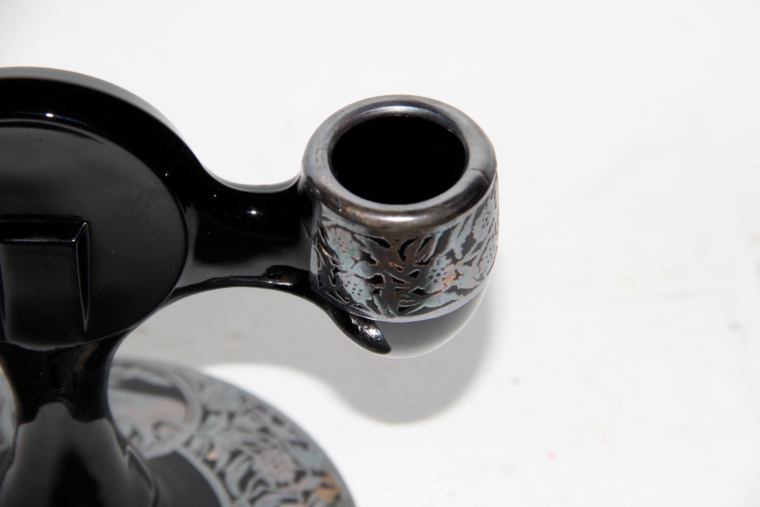 Circa 1910 Art Deco Rockwell Sterling Overlay Pieces