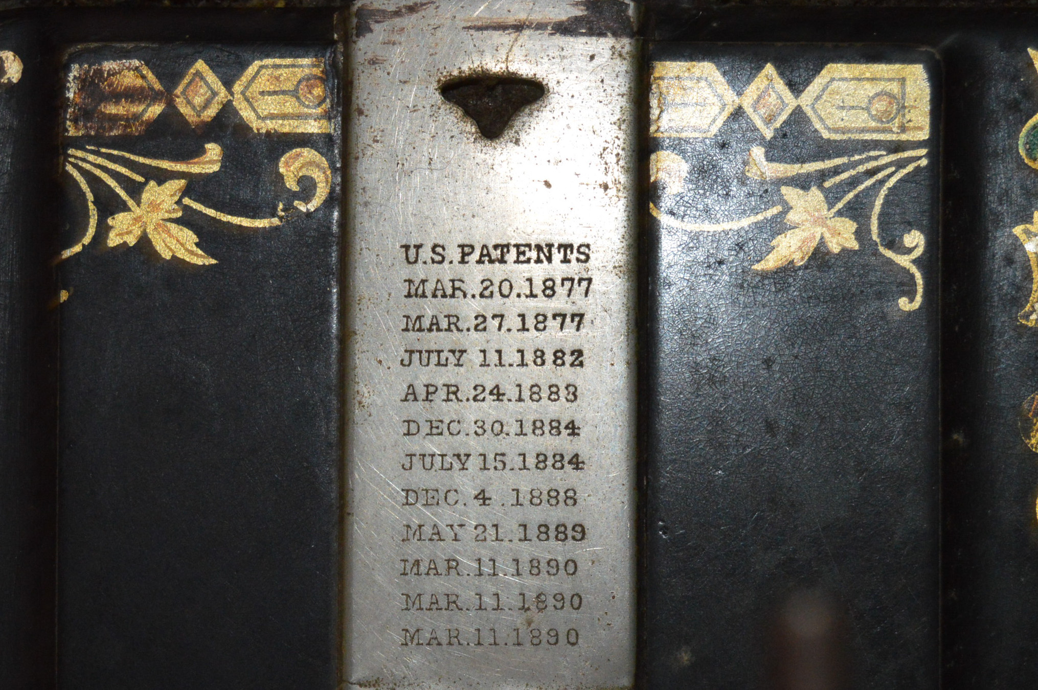 Antique White Sewing Machine Table