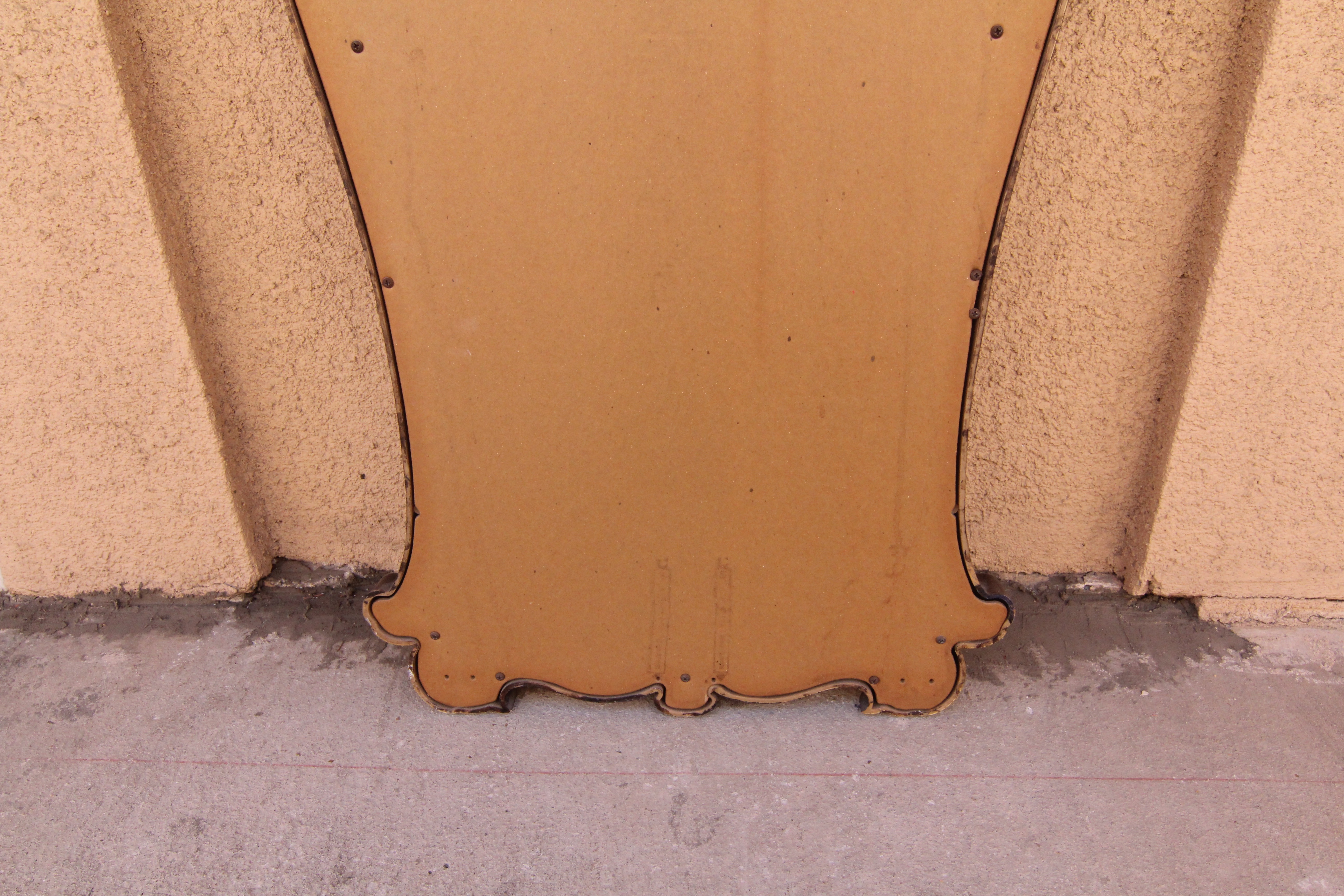 Ornate Wall Mirror with Wood Laminate Frame