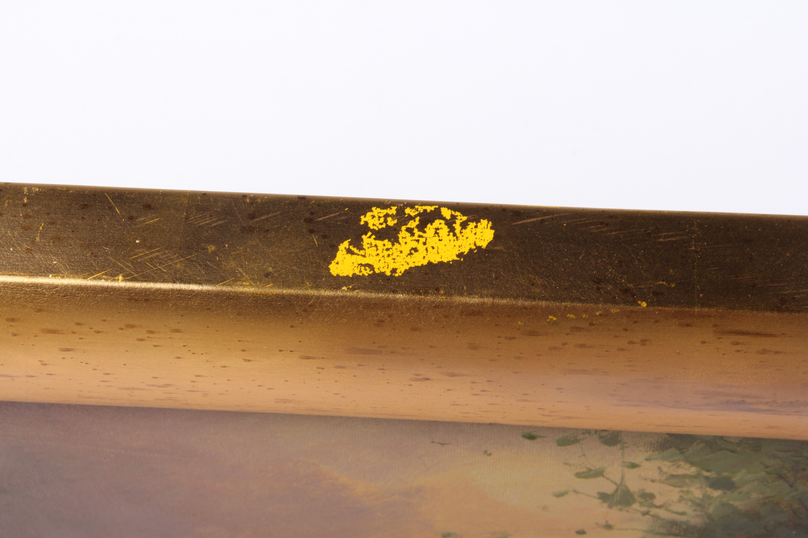 Wen Shi Signed Oil Painting on Canvas Street Scene