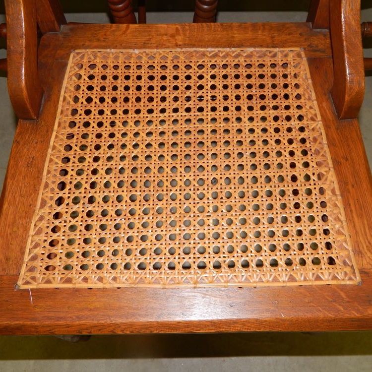 Six Eastlake Victorian Carved Cane Seat Chairs