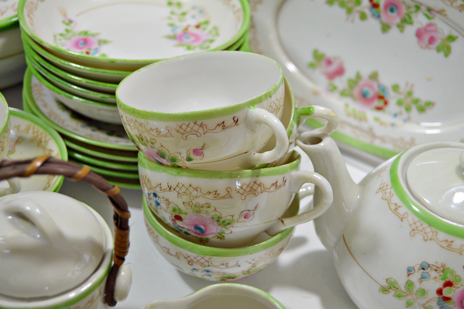 Vintage Child's Japanese China Tea Set