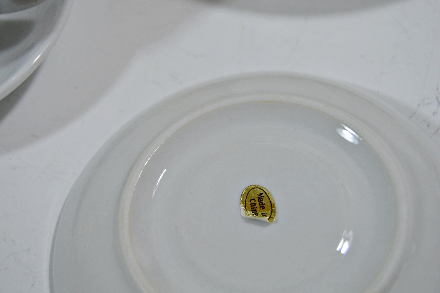 China in White and Beige with Eight Lenox Bowls