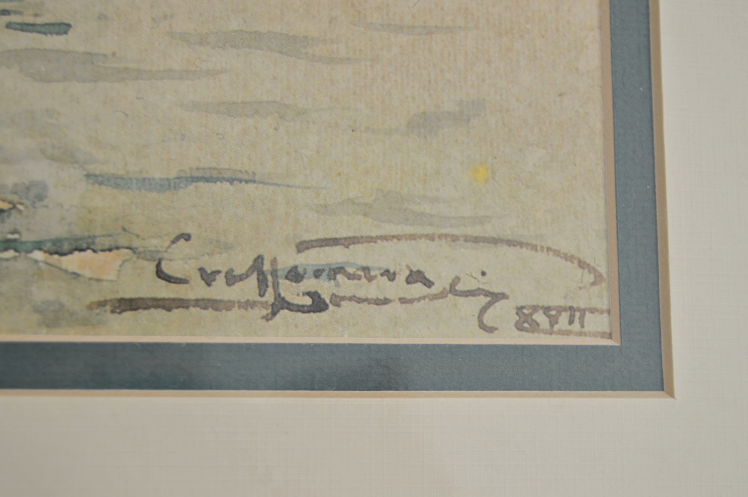 Offset Lithographic Print after a European Watercolor