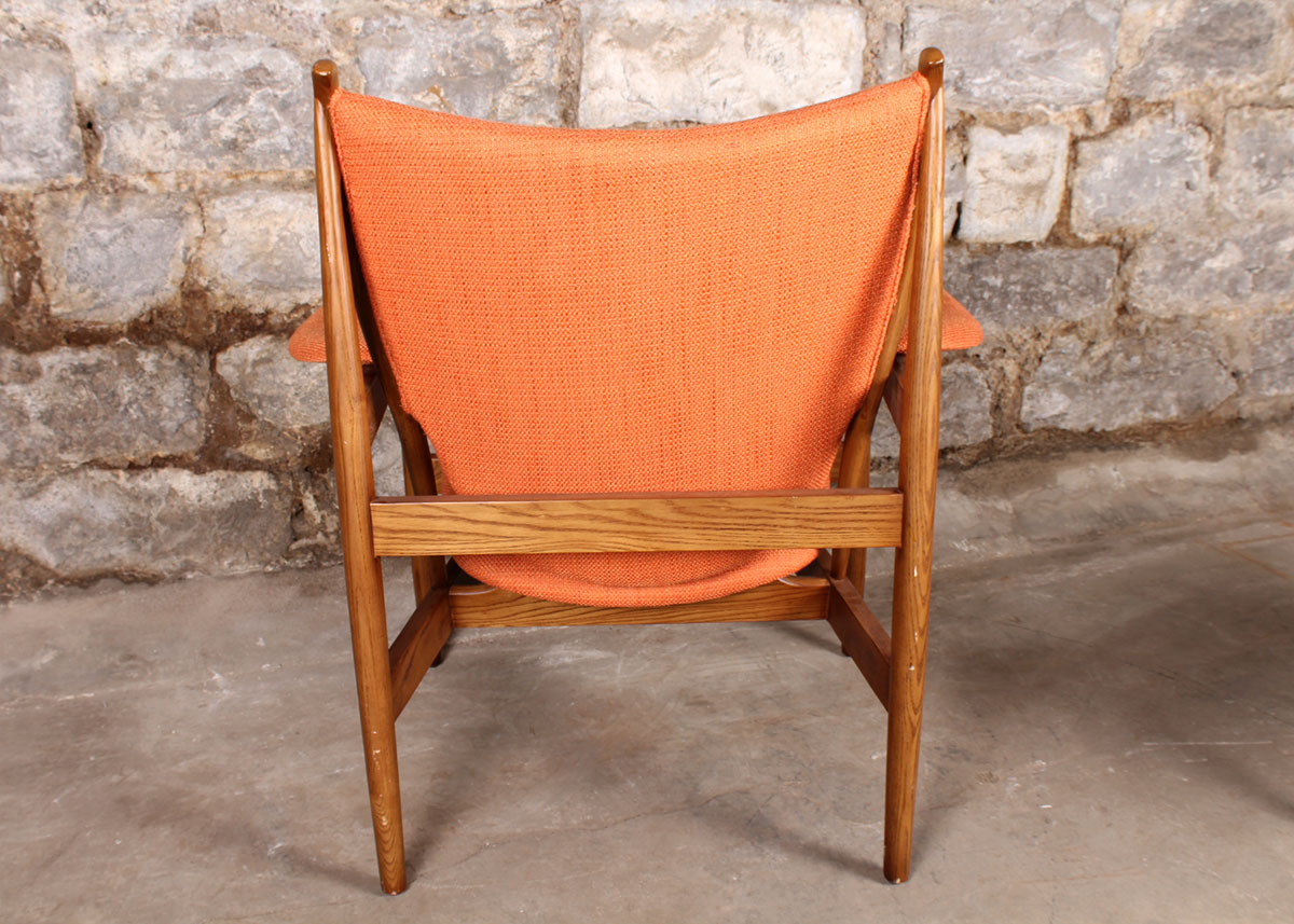 Mid Century Modern Helsinki Armchair with Ottoman