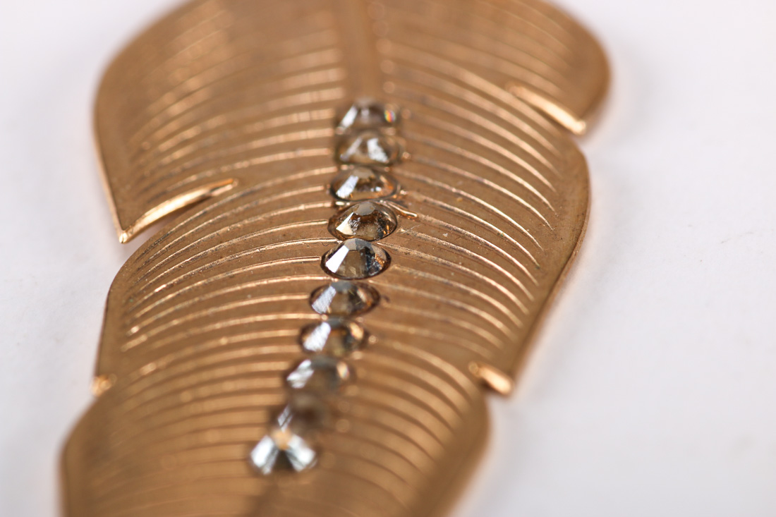 Feather Demi Parure and Floral Ear Cuff