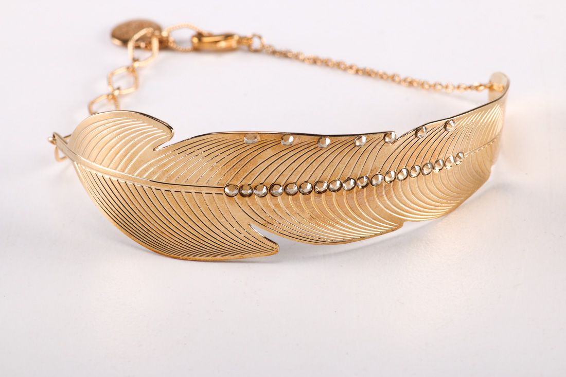 Feather Demi Parure and Floral Ear Cuff