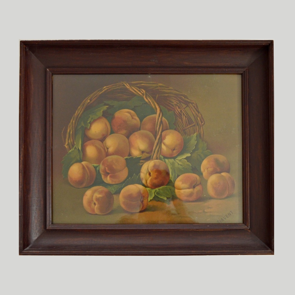 Original Signed Oil Pastel of Fruit