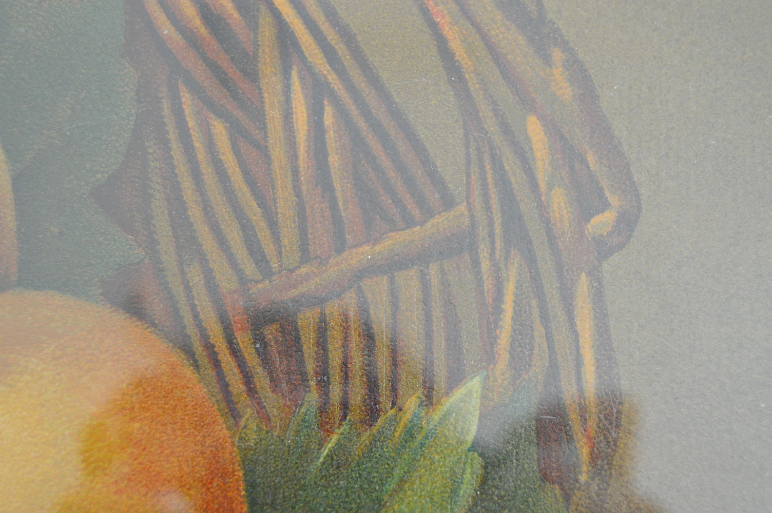 Original Signed Oil Pastel of Fruit