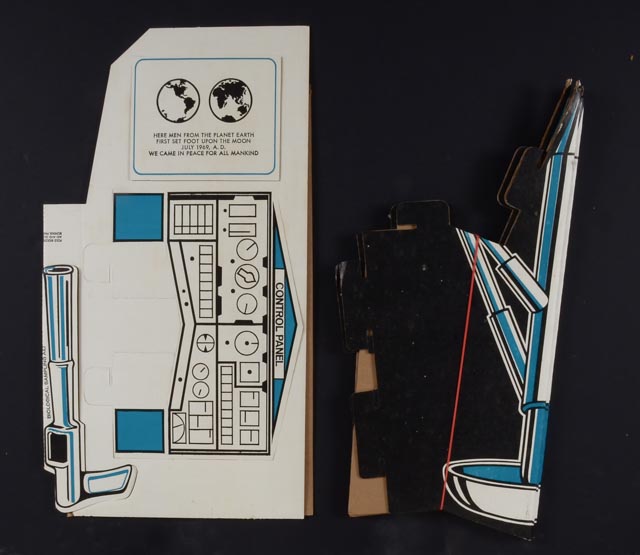 Vintage 1969 Cardboard Moon Walker Apollo Lunar Module Playset