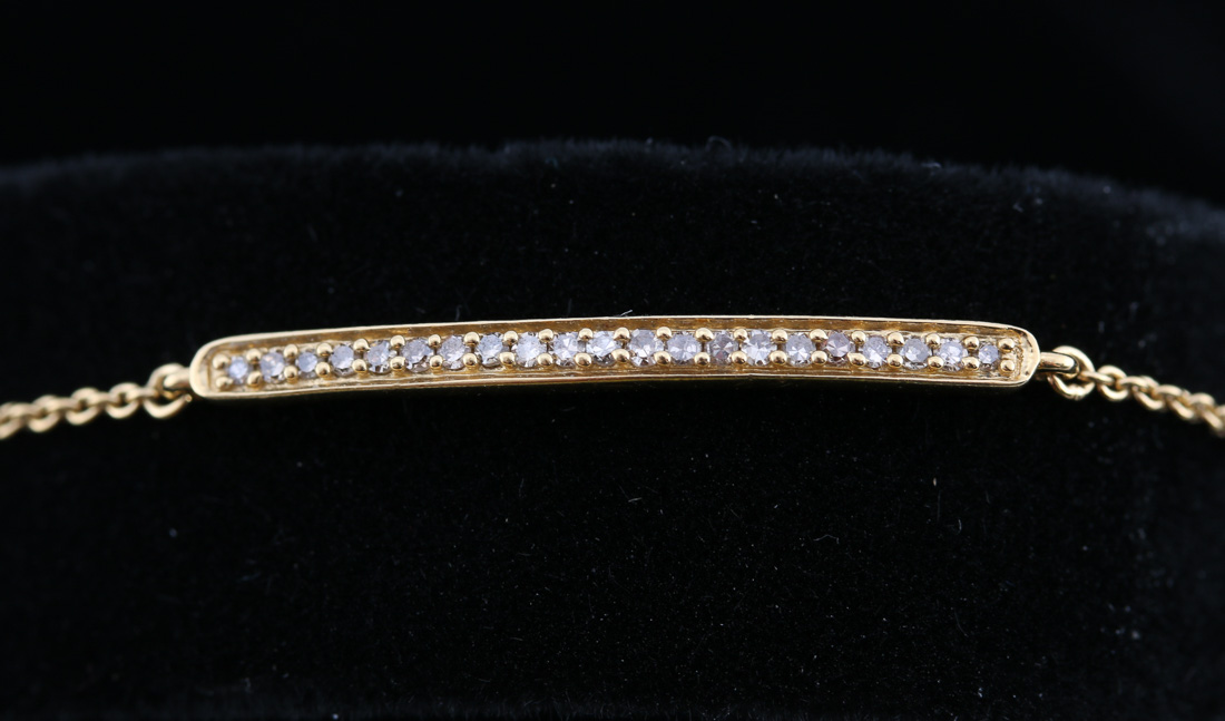 Diamond and Sterling Silver Bracelet