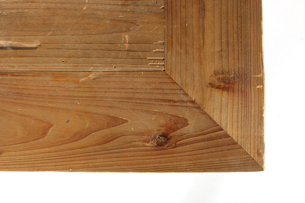 Rustic Style Dining Table with Distressed Wood Top and Metal  Legs