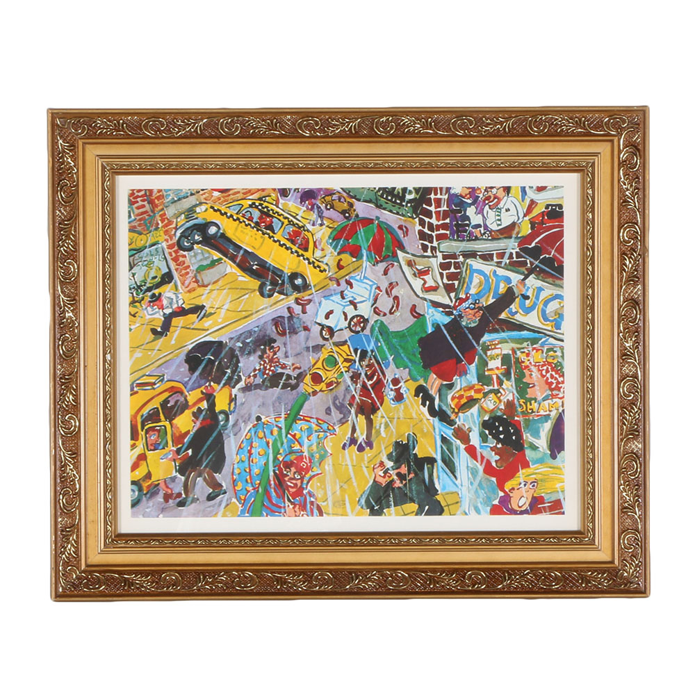 Red Grooms Limited Edition Serigraph "Blewy"