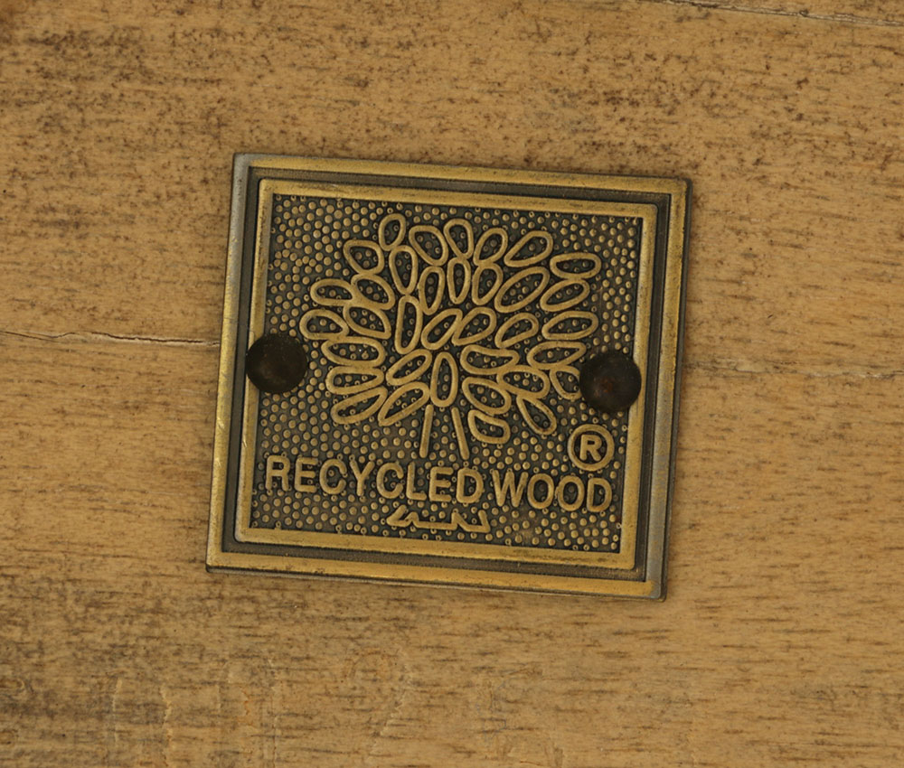 Rustic Style Dining Table with Distressed Wood Top and Metal  Legs