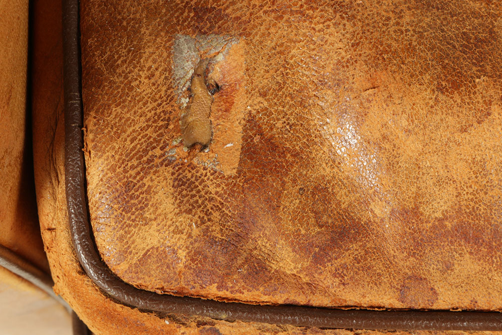 Distressed Leather Club Chair