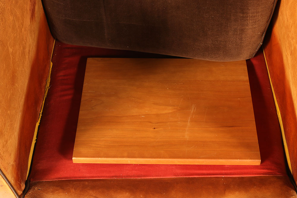 Distressed Leather Club Chair