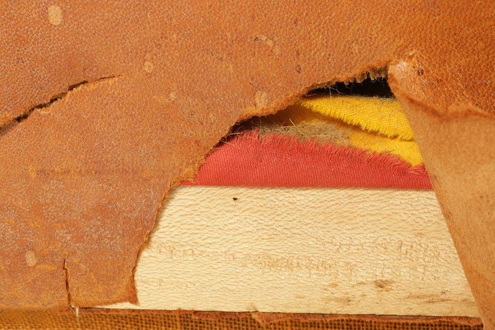 Distressed Leather Club Chair