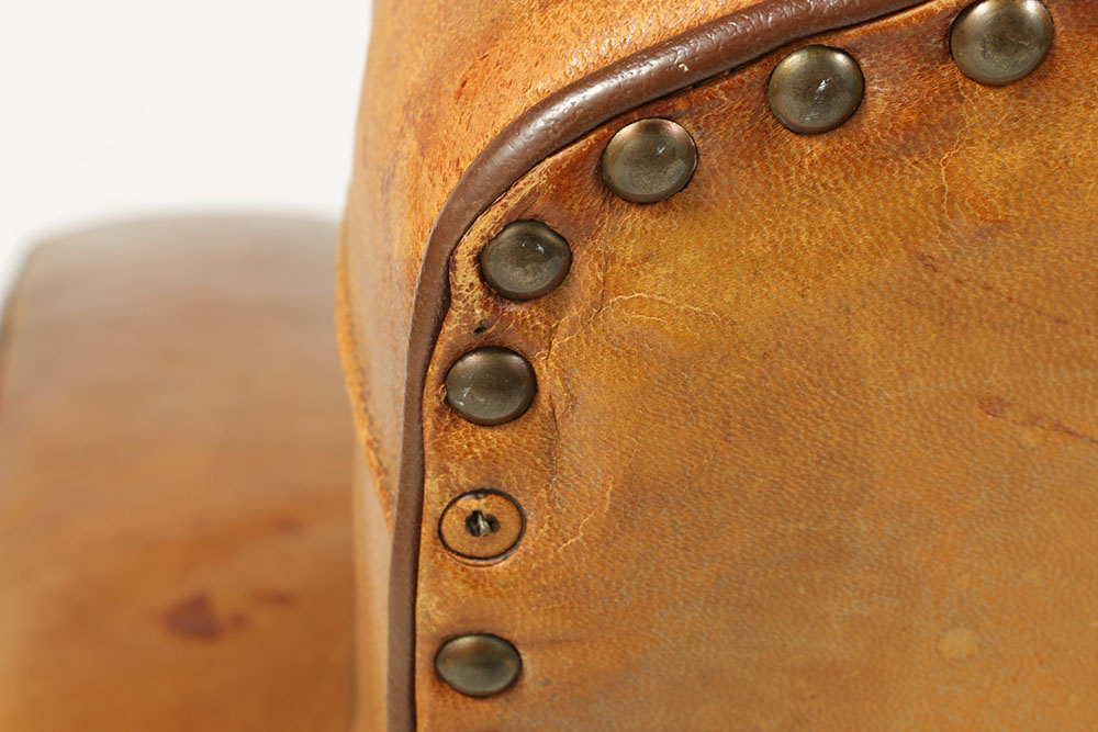 Distressed Leather Club Chair