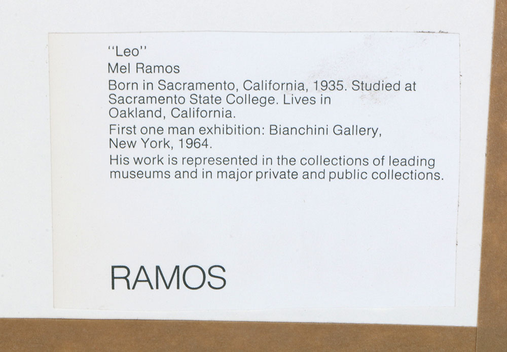 Mel Ramos Limited Edition Serigraph "Leo"