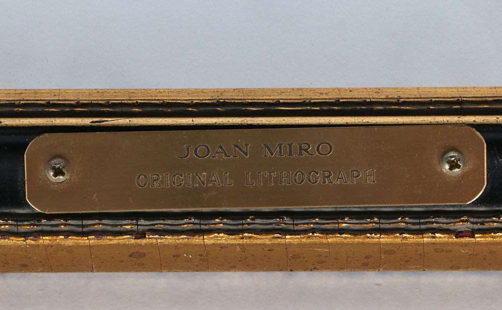 Joan Miro Lithograph From 1975 "Lithographe II" Series