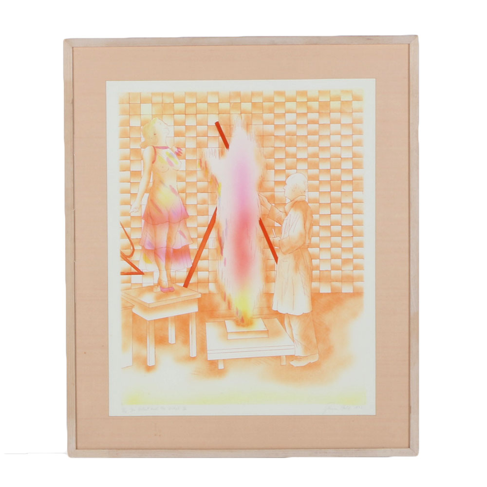 Susan Hall Signed Limited Edition Etching with Aquatint "The Artist and the Model II"