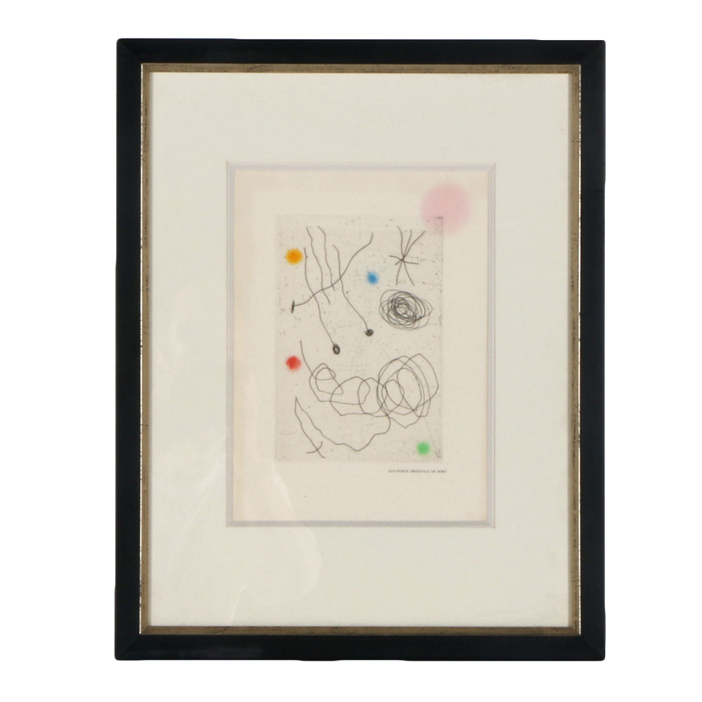 Joan Miro Restrike Etching "La Chouette et L'escargot"