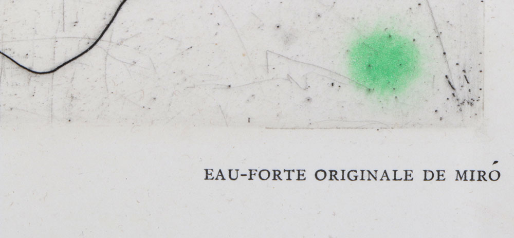 Joan Miro Restrike Etching "La Chouette et L'escargot"