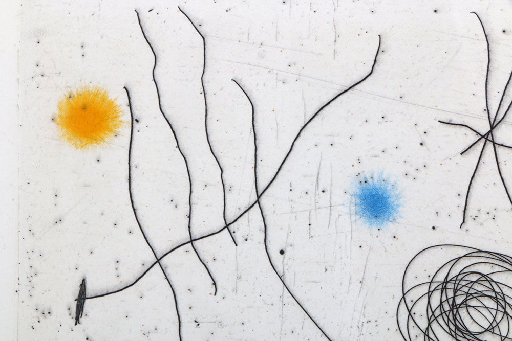 Joan Miro Restrike Etching "La Chouette et L'escargot"