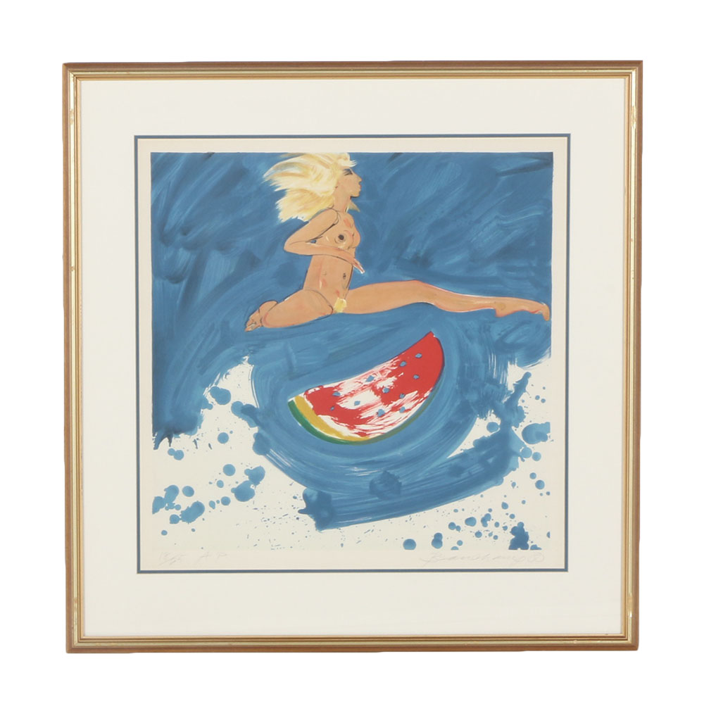 Robert Beauchamp Signed Limited Edition Artist Proof Lithograph "Watermelon"