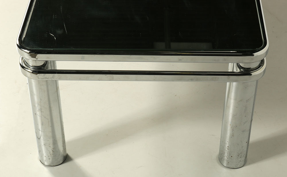 Art Deco-Style Chrome Colored Coffee Table