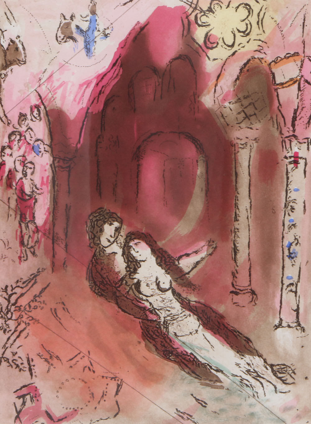 After Marc Chagall Etching with Aquatint "Granada"