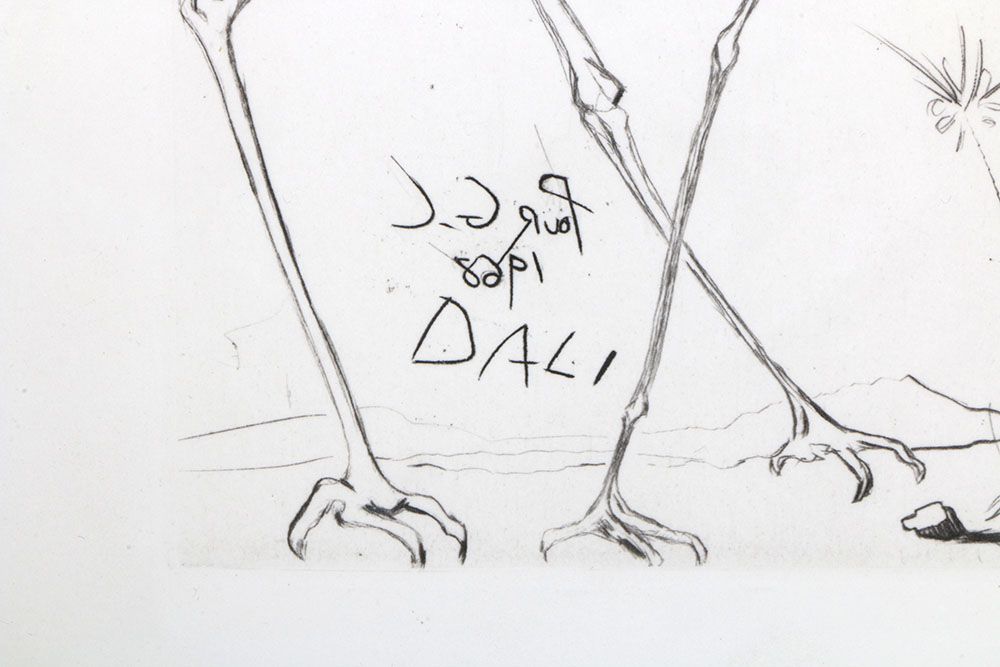 After Salvador Dali Etching "Space Elephant"