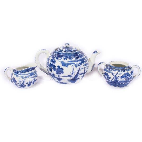 Japanese Cobalt Blue Tea Set