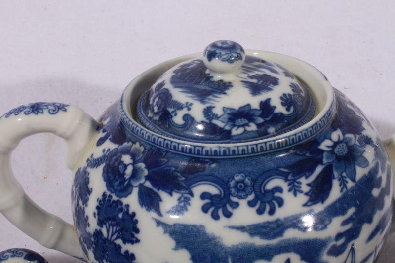 Japanese Cobalt Blue Tea Set