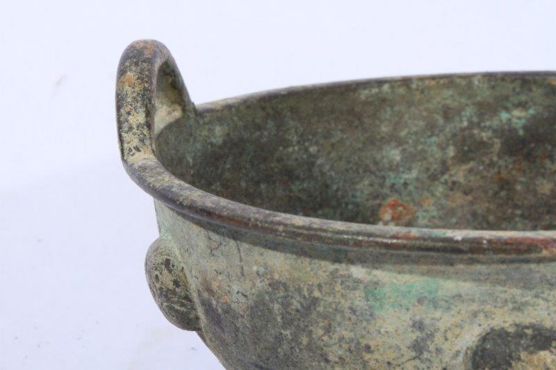 Chinese Bronze Footed Bowl