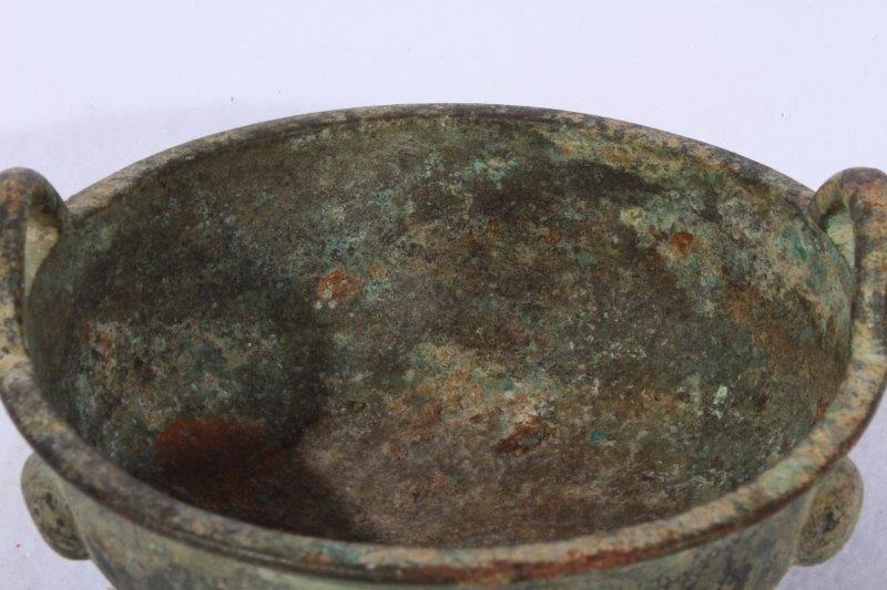 Chinese Bronze Footed Bowl