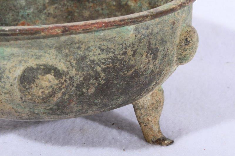 Chinese Bronze Footed Bowl
