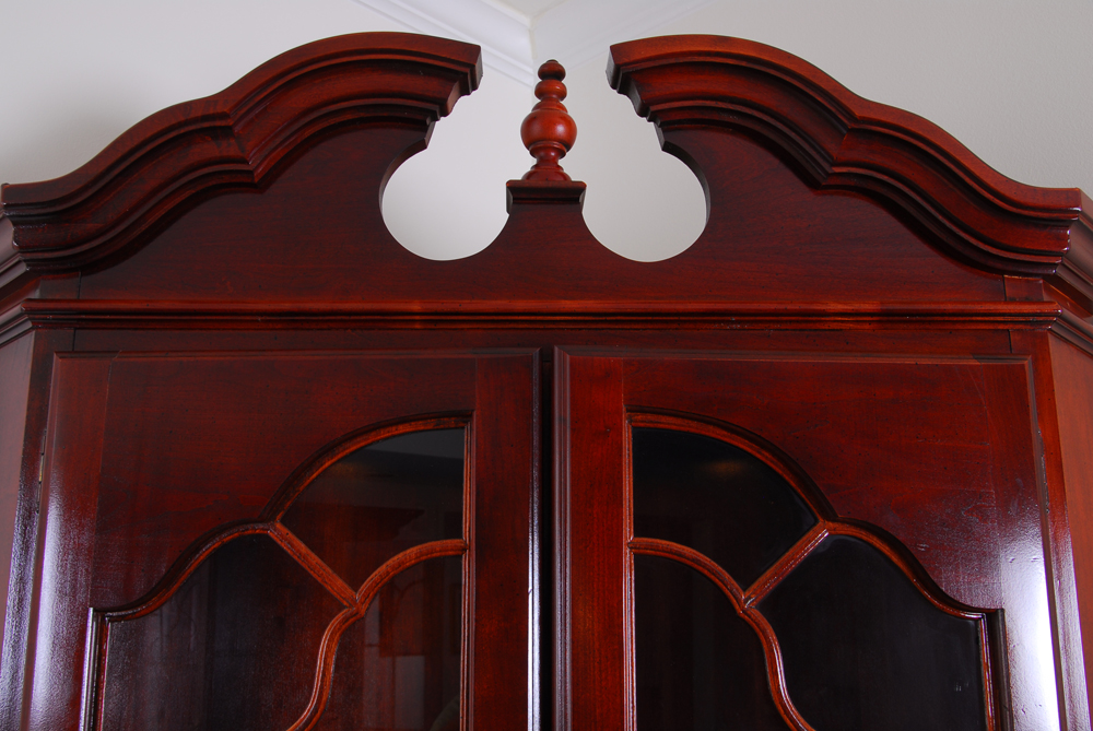 American Drew Cherry Corner Display Cabinet