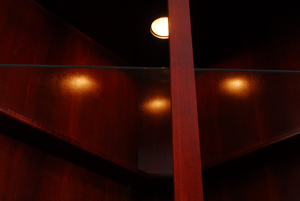 American Drew Cherry Corner Display Cabinet