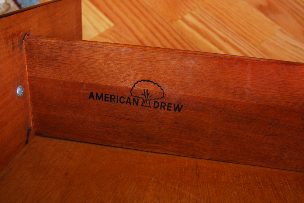 American Drew Cherry Corner Display Cabinet