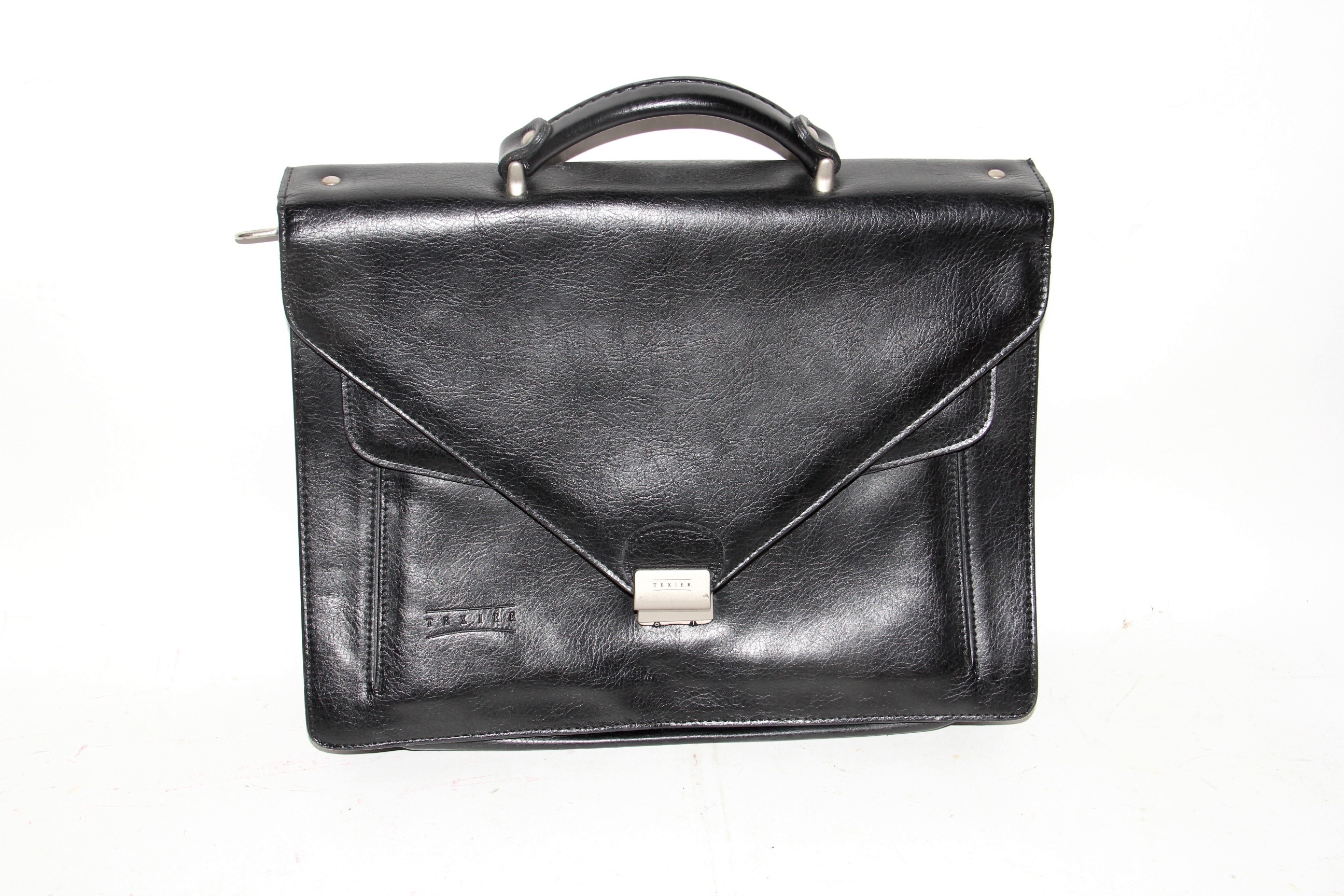 Texier Leather Briefcase and Parker Pen
