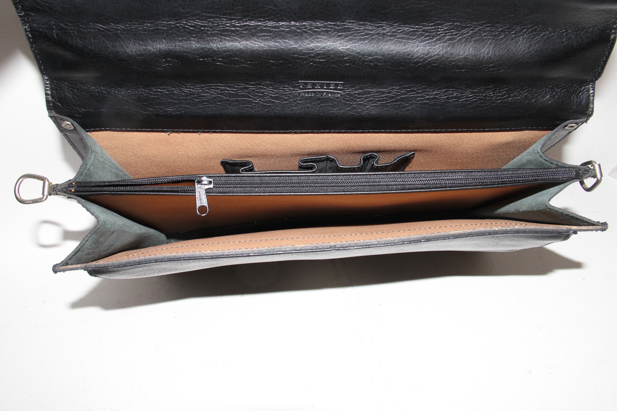 Texier Leather Briefcase and Parker Pen