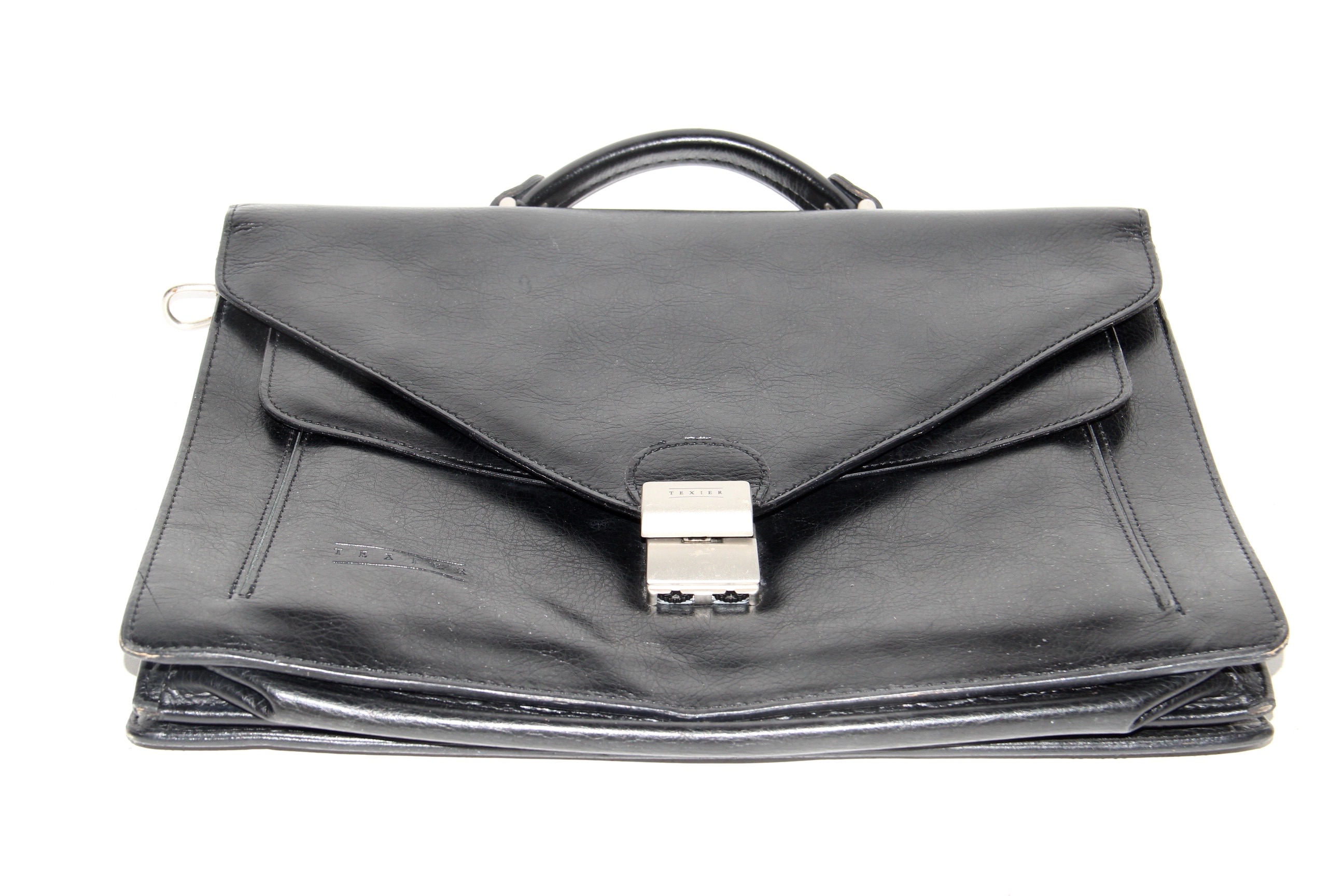 Texier Leather Briefcase and Parker Pen